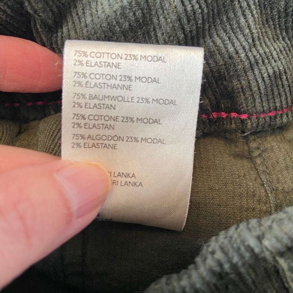 Maeve Anthropologie The Colette Corduroy Wide Leg Pants Olive Green 27 - Picture 8 of 8